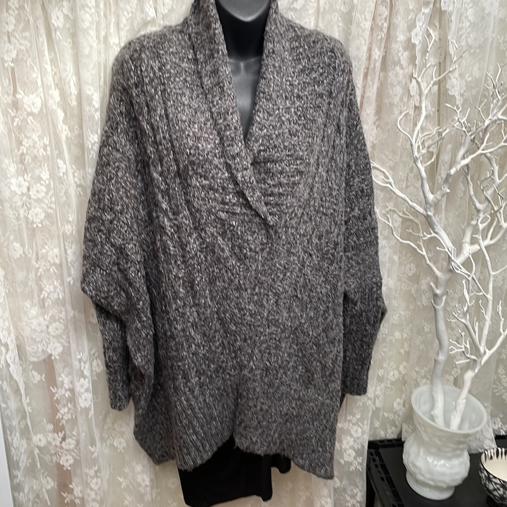 Glorious Cable Knit Sweater Poncho Edit by Jeanne Beker in the Perfect Grey
